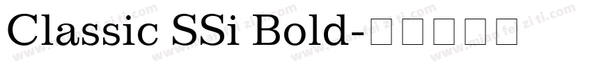 Classic SSi Bold字体转换